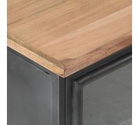 Table De Chevet Gris 40x30x50 Cm Bois D'acacia Massif - Vidaxl Gris