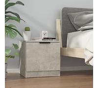 Table de chevet - Gris béton - 40 x 39 x 40 cm - Table d'appoint moderne avec porte - En bois robuste - Pour chambre à coucher et salon - Espace de rangement pratique pour votre maison