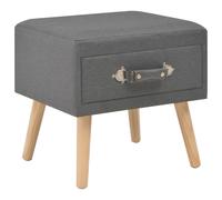 Table de chevet Gris foncé 40x35x40 cm Tissu Gris G