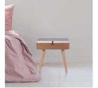 Home Deco Factory Chevet Elin Hd6199 Blanc 40 x 30,5 x 51 cm