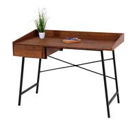 Table de chevet HWC-J97, table de maquillage, tiroir structure 3D 98x114x60cm FSC-certifié brun