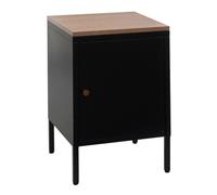 Table de chevet HWC-L84 - armoire de chevet Commode Table d'appoint - métal 63x40x40cm - mélaminé - noir
