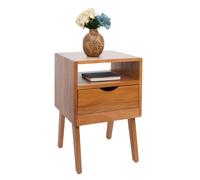 Table de chevet HWC-P16, commode, table d'appoint, armoire, tiroir, 64 x 42 x 40 cm couleur naturelle Beige