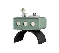 Table de Chevet incurvée d'inspiration Vintage avec tiroir de Rangement, Meuble décoratif idéal pour l'organisation d'une Chambre d'adolescent(Green,(16 * 16 * 19in))