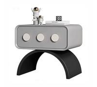 Table de Chevet incurvée d'inspiration Vintage avec tiroir de Rangement, Meuble décoratif idéal pour l'organisation d'une Chambre d'adolescent(Blue,(18x16x19in))