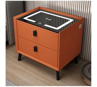 Table de chevet intelligente avec chargement sans fil, lumière LED et tiroirs pour une utilisation pratique dans la chambre et le salon