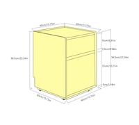 Table de chevet intelligente avec coffre-fort, table de chevet moderne avec chargement sans fil et 2 ports USB, table d'appoint en bois massif avec tiroir for chambre à coucher, dortoir et petits espa