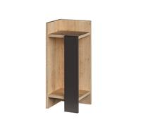 CONCEPT USINE | Table de Chevet Style Industriel | Design Kanya Bois et Anthracite | Moderne, Robuste, Élégante | Rangement Pratique | Meuble Tendance pour Chambre