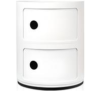 Table de chevet - Kartell - 4966-03 - Blanc - 1 tiroir - Plastique - Design contemporain