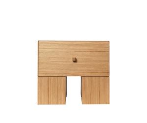 Table de Chevet Kuben 1x1 en Chêne Naturel