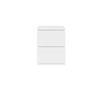 Table de chevet LALY 2 tiroirs - Blanc