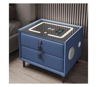 Table de chevet LED intelligente avec chargement sans fil Finrprint Lock Speaker 2 Ders - Table de chevet moderne blanche pour chambre à coucher et bureau