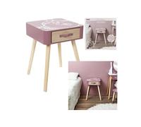 Table de Chevet "Madame Princesse" 48cm Rose
