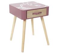 CMP Paris Table De Chevet Monsieur Madame - Madame Princesse - Rose - L 35 X H 48 X P 35 Cm