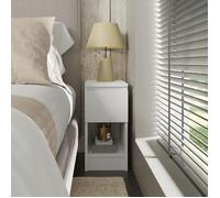 Table de chevet MAJA 25-1D blanche - moderne, compacte, pour petits espaces