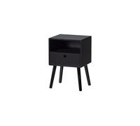 Table de chevet MDF noir Ozzy