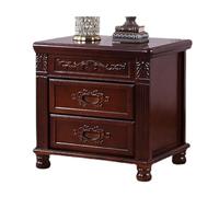 Table De Chevet, Meuble De Nuit 21in De Haut Avec Handle En Métal Et 2 Tiroirs Grande Capacité, Table D'Appoint Pour Salon Pour Chambre À Coucher Et Salon, Assemblage Sans Outils(Reddish Brown,50cm)