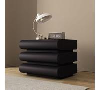 Table de chevet minimaliste de luxe moderne en cuir - Petite table de nuit simple pour chambre à coucher - Conteneur de rangement haut de gamme - Design créatif