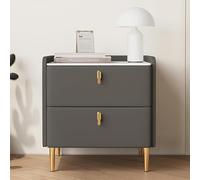 Table De Chevet Minimaliste Moderne, Jolie Table De Chevet avec Tiroirs Doubles, Multicolore Et Multi-Tailles, Le Comptoir Est en Ardoise épaisse, Adapté Au, Dark Gray, 40 * 40cm/15.7 * 15.7in