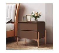Table de chevet minimaliste multifonctionnelle pour chambre à coucher petite table de chevet en bois avec double tiroir table de chevet couleur pure bords arrondis meubles de chevet avec rangement