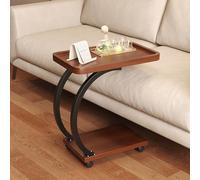 Table de chevet mobile d'hôpital - Bureau d'ordinateur portable à roulettes pour lit et canapé - Table de lit stable et portable pour un usage domestique