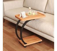 Table de chevet mobile d'hôpital - Bureau d'ordinateur portable à roulettes pour lit et canapé - Table de lit stable et portable pour un usage domestique