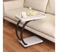 Table de chevet mobile d'hôpital - Bureau d'ordinateur portable à roulettes pour lit et canapé - Table de lit stable et portable pour un usage domestique