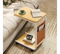 Table de chevet mobile pour ordinateur portable - Portable au-dessus du lit/canapé/bureau d'hôpital avec roulettes. Mobilier de maison polyvalent comme table de bar/table à manger. Stable et portable.