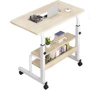 Table de chevet mobile réglable en hauteur avec roulettes - Table pour ordinateur portable - Table d'appoint polyvalente pour salon et chambre à coucher