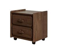 Table de chevet moderne avec 2 tiroirs et glissières silencieuses en bois massif, robuste et stable, roulettes silencieuses pivotant à 360°, meuble de chevet pour chambre, salon, dressing, b