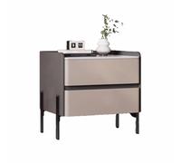 Table de Chevet Moderne avec Grand Plateau, Style Minimaliste avec Deux tiroirs, Meuble de Rangement élégant adapté à la décoration d'une Chambre ou d'un Salon(Dark Gray,Medium)