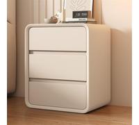 Table de Chevet Moderne avec tiroir - Armoire de Table de Nuit de Rangement de Meubles de Chambre à Coucher pour tiroir Simple et Contemporain, Beige-3, 17,7 Pouces / 45 cm