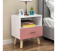 Table de chevet moderne avec tiroirs élégante pour chambre à coucher, étagère de rangement ouverte, meuble de nuit contemporain, parfait pour organiser et améliorer la décoration de la chambre à