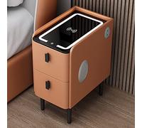 Table de chevet moderne blanche avec chargeur USB et tiroir de rangement, petite table de nuit étroite pour chambre à coucher pour garder vos essentiels bien rangés