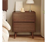 Table de chevet moderne du milieu du siècle en bois massif - Table d'extrémité à 3 tiroirs pour chambre à coucher, salon et couloir - Organiseur élégant et peu encombrant avec design classique