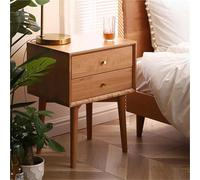 Table de chevet moderne du milieu du siècle - Table de nuit en bois massif avec tiroir Élégante table d'appoint pieds robustes pour le rangement de la chambre à coucher et décoration élégante