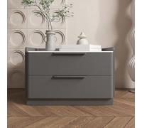 Table de chevet moderne en bois massif avec comptoir en ardoise et grande armoire de rangement, double tiroirs pour l'organisation de la chambre à coucher