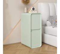 Table de Chevet Moderne en Bois Mince avec 2 tiroirs pour Chambre à Coucher, Table de Chevet et Armoire de Rangement du Salon, Couleur Verte, 20 cm de Large