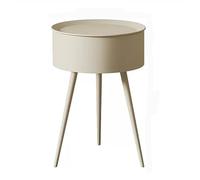 Table de chevet moderne en fer, table de chevet simple avec pieds hauts, couleur unie, petites tables de chevet, grande capacité, rangement, tables de chevet simples pratiques (004, moyen)