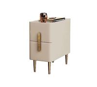 Table de chevet moderne et étroite avec 2 tiroirs - Table de nuit élégante pour petits espaces - Table d'appoint en ardoise - Commode de rangement pour chambre à coucher - 30 x 40 x 50 cm