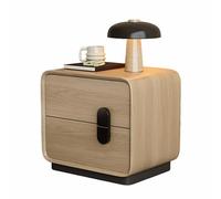 Table de Chevet Moderne et Minimaliste avec 2 tiroirs pour la décoration et Le Rangement de Meubles de Chambre ou de Salon, Design au Sol(Apricot,(10x16x20in))