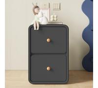 Table de chevet moderne étroite en bois massif avec 2 tiroirs - Table de chevet élégante pour chambre à coucher, petite table d'appoint pour salon et bureau, parfaite pour les espaces compacts - 63,5