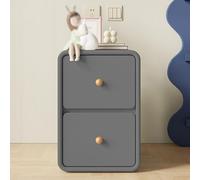 Table de chevet moderne étroite en bois massif pour chambre à coucher, petite table d'appoint à 2 tiroirs, table d'appoint élégante pour salon et étude, design peu encombrant F 63,5 cm