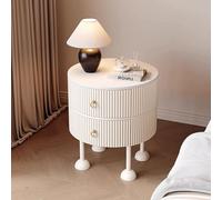 Table de Chevet Moderne for Chambre à Coucher Table d'appoint en Bois à Pieds Hauts avec 2 tiroirs for Chambre à Coucher, Salon, dortoir, canapé, Bureau(D,45cm/18in)