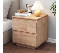 Table de Chevet Moderne Grand Style médiéval Table de Chevet en Bois for Chambre à Coucher, Salon et Petits espaces Chêne Naturel(Beige,35cm/14in)