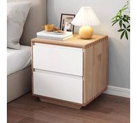 Table de Chevet Moderne Grand Style médiéval Table de Chevet en Bois for Chambre à Coucher, Salon et Petits espaces Chêne Naturel(White,45cm/1/in)