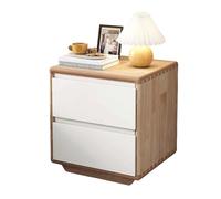 Table de Chevet Moderne, Grande Table d'appoint de Style médiéval, Table de Chevet en Bois, adaptée aux Chambres à Coucher, Salons et Petits espaces, chêne Naturel(White,45cm(17.7inch))