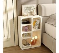 Table de chevet moderne minimaliste avec grande capacité de rangement pour chambre à coucher et salon, anti-chute et anti-chocs, étagère multifonction pour entrée, organiseur de maison
