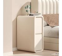 Table de chevet moderne minimaliste avec rangement caché 2 tiroirs Table d'appoint en cuir Table de chevet pour petits espaces Idéal pour chambre à coucher (30 x 40 cm)