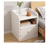 Table de chevet moderne minimaliste avec tiroir de rangement pour chambre à coucher, salon, petite table d'appoint pour petits espaces, table de chevet en bois blanc avec armoire d'entrée, taille 40